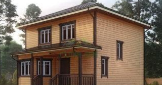 Двухэтажный дом из бруса в Елизово от Строй-Лзв - строительство от 134160 руб.