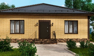 Проекты одноэтажных домов из кирпича | Строй-Лзв - Елизово от 3612 рублей