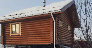 Баня из оцилиндрованного бревна под ключ в Елизово - от 134160 рублей